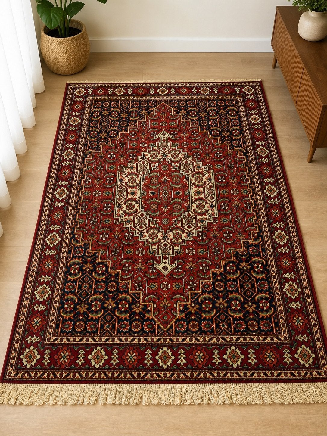 Vintage Bergoss Holland tapijt – Persian design, 200 cm ou plus, 150 à 200 cm, Enlèvement, Utilisé