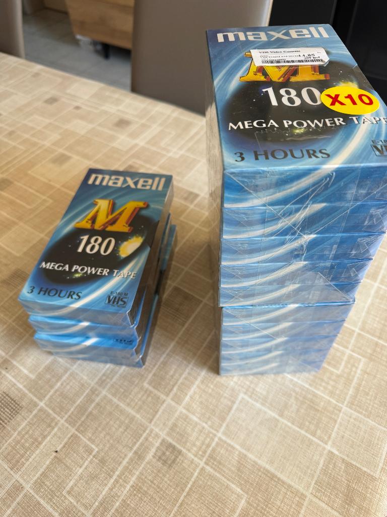 vhs maxell video casettes, CD & DVD, VHS | Film, Enlèvement, Neuf, dans son emballage, Autres genres