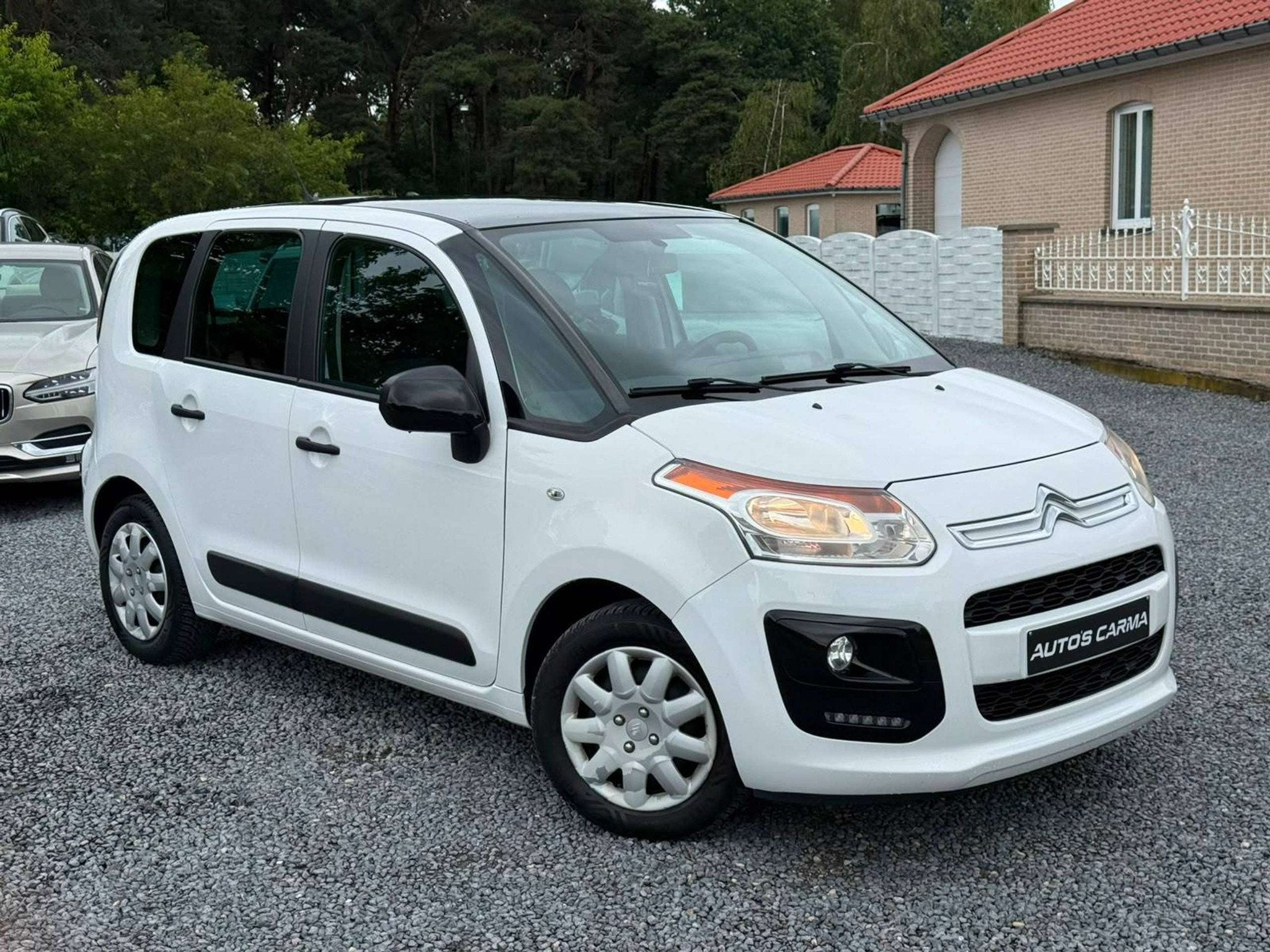 Citroën C3 Picasso Benzine Airco Panoramische Dak ParkeerS, Auto's, 112 pk, Gebruikt, 1199 cc, Wit