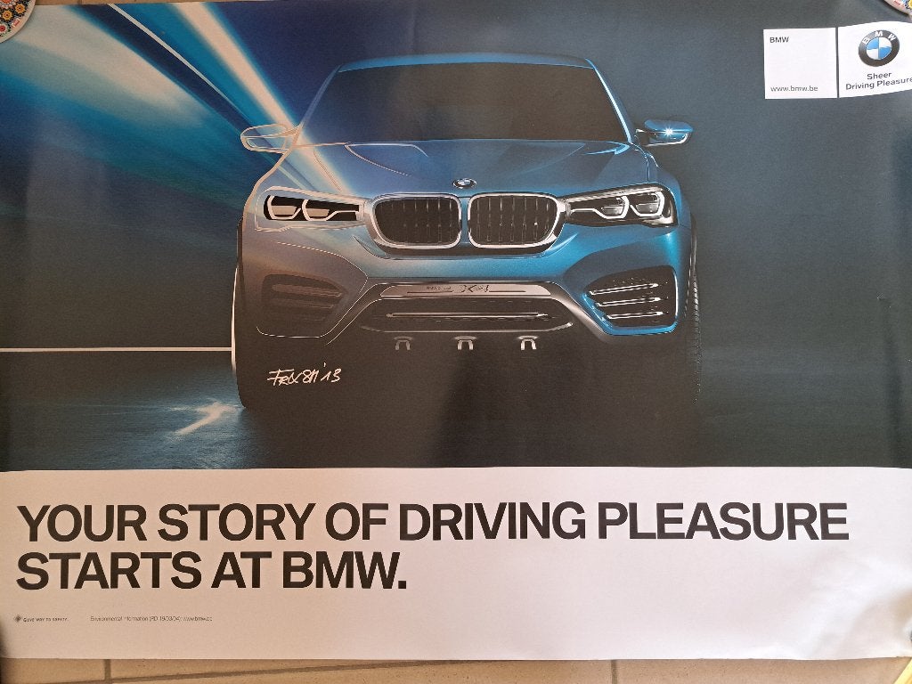 Poster BMW i4X Concept, Boeken, Ophalen of Verzenden, Zo goed als nieuw, BMW