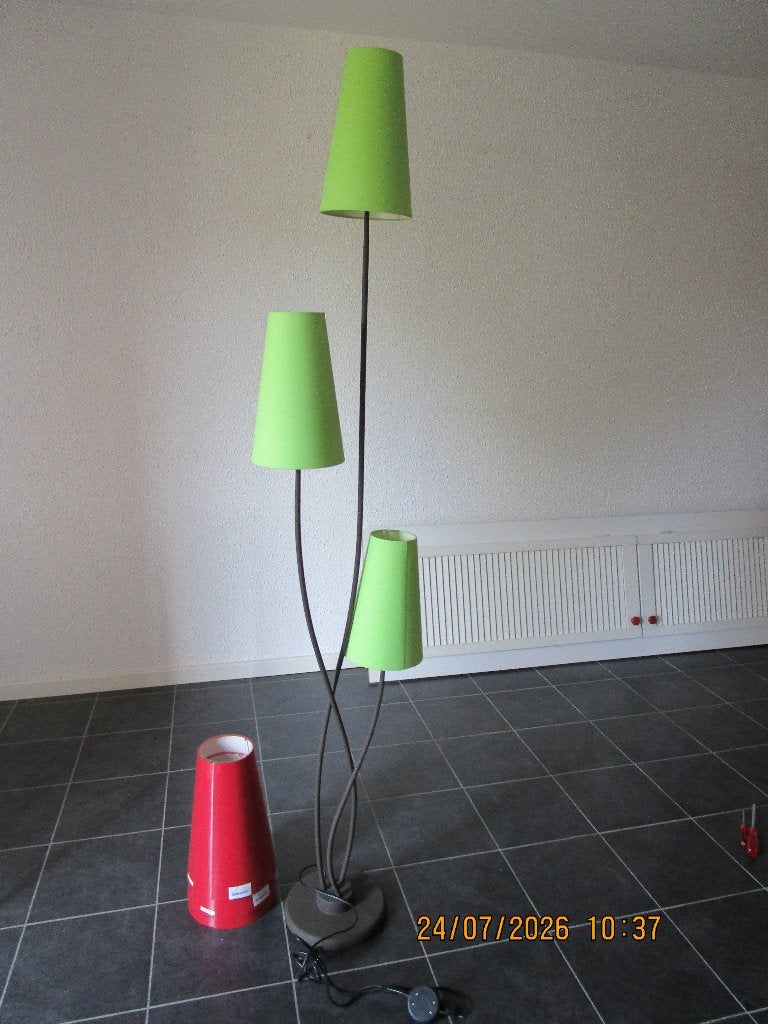 lampadaire, Vintage, Comme neuf, E27 (grand), 150 à 200 cm