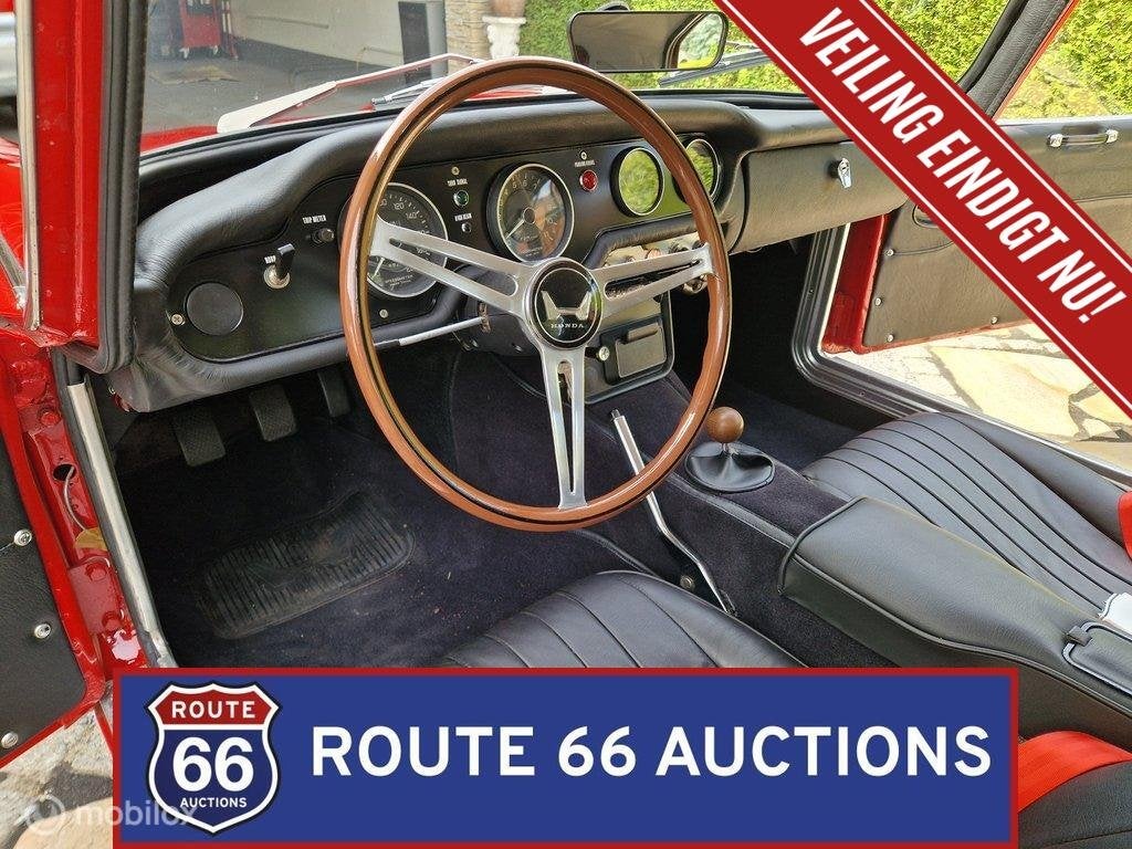 Honda S 800 | 1967 | Route 66 Auctions, Auto's, Honda, Zwart, Bedrijf, Handgeschakeld