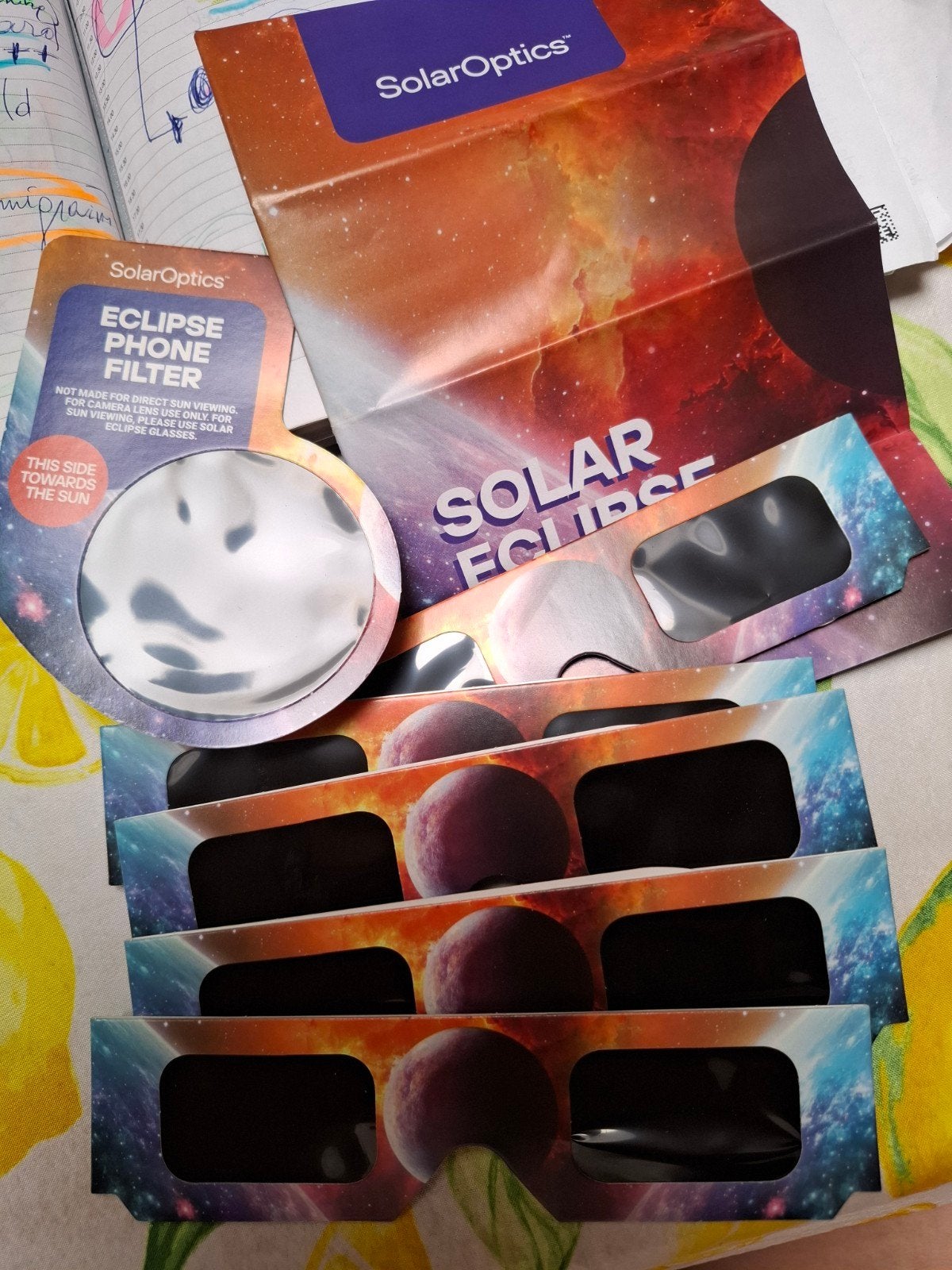 solar eclips brillen, Handtassen en Accessoires, Uiterlijk | Gezichtsverzorging, Ophalen, Nieuw, Ogen, Overige typen