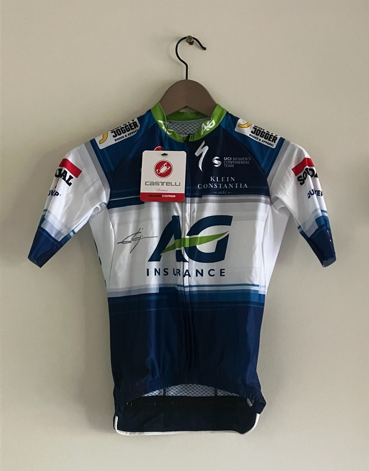 Shirt AG Insurance Soudal gesigneerd door Justine Ghekiere, Fietsen en Brommers, XS, Nieuw, Ophalen of Verzenden, Dames