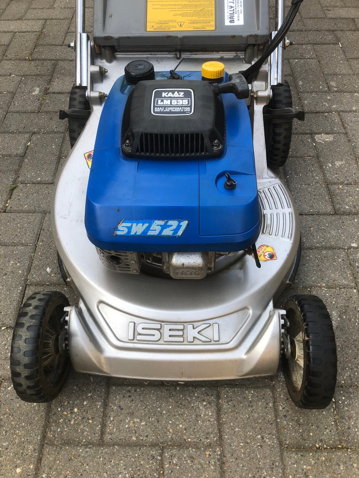 Zeer goed onderhouden Iseki SW521, Tuin en Terras, Grasmaaiers, Ophalen, Gebruikt, Benzine-grasmaaier