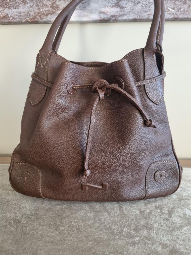 Nathan Baume bucket bag, Ophalen, Zo goed als nieuw, Bruin, Handtas