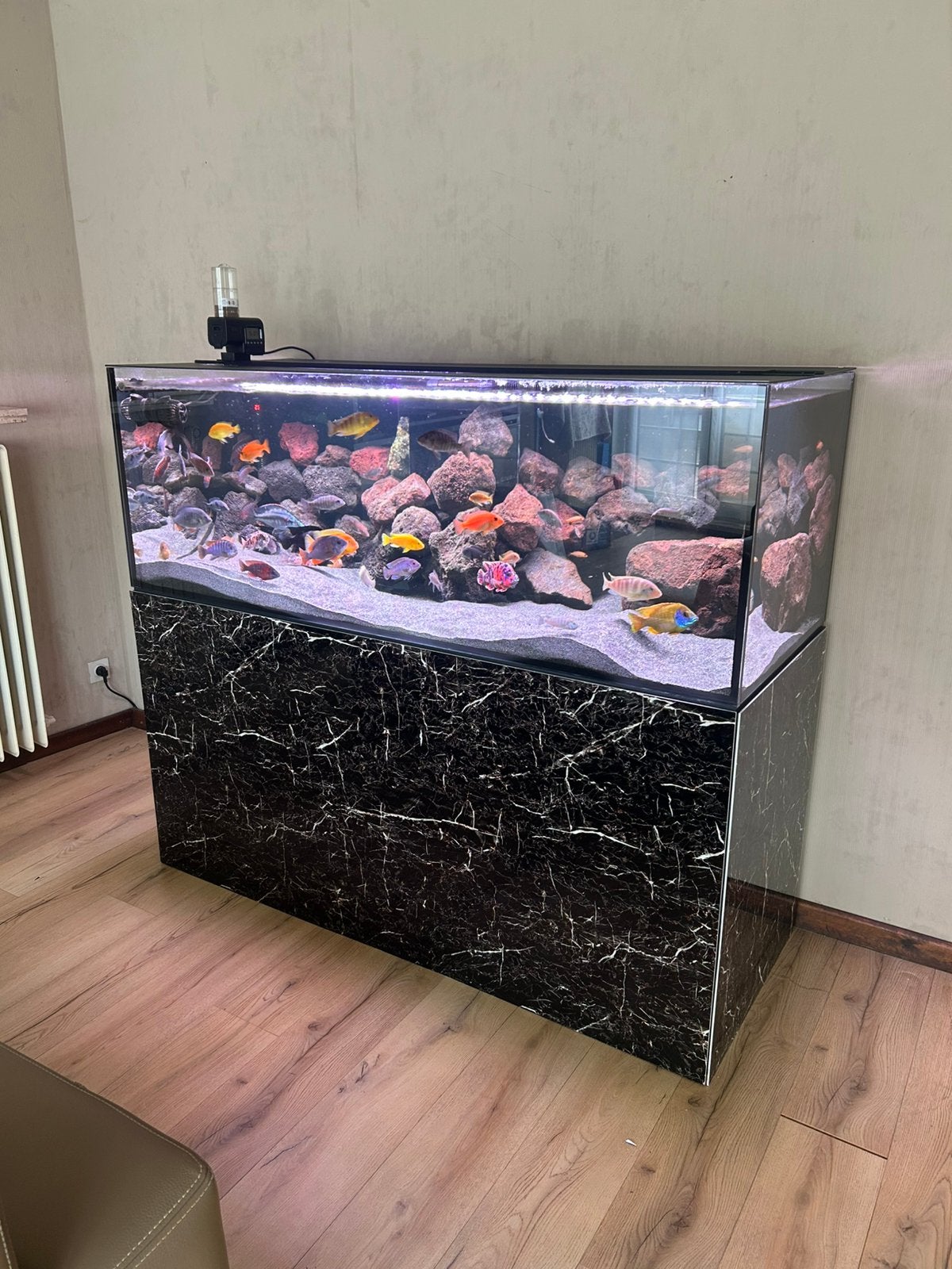 Aquarium 160cm, Animaux & Accessoires, Poissons | Aquariums & Accessoires, Utilisé, Filter, Contrôle par application, Couvercle inclus