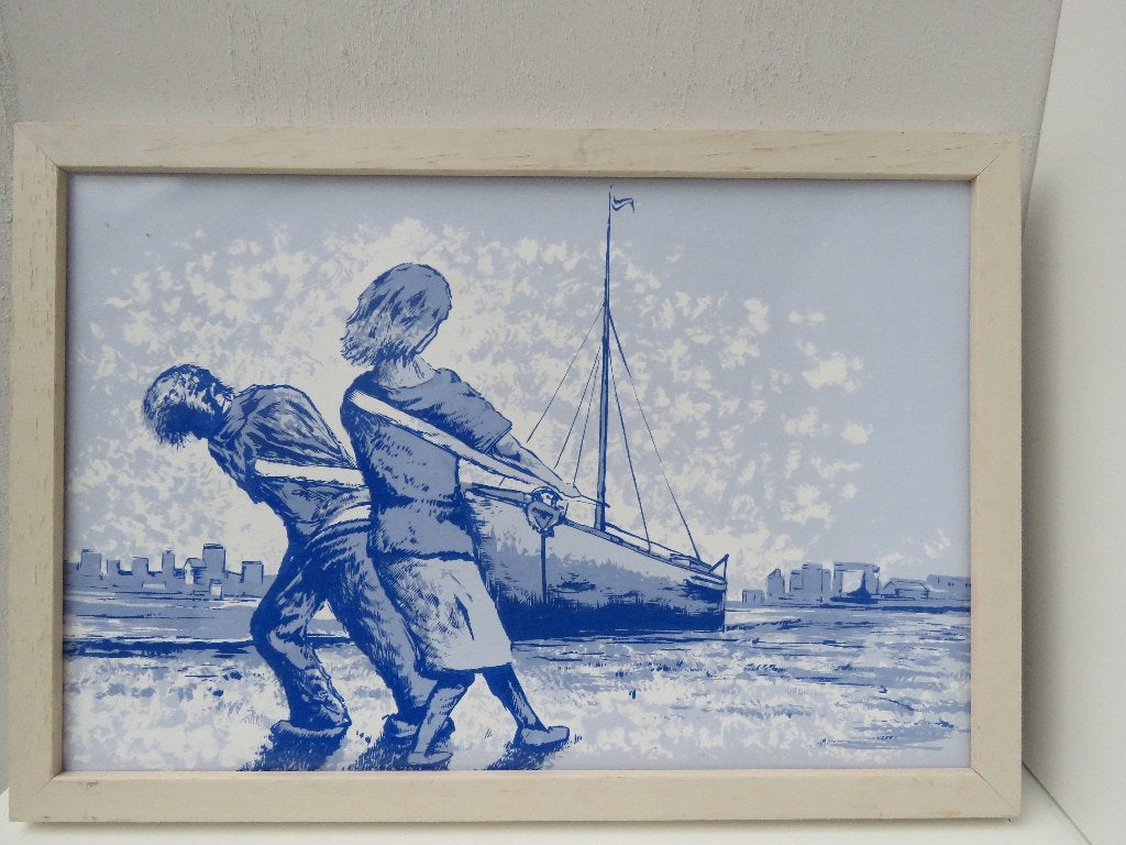 Panneau réalisé par le tracteur naval William Lambrecht, Enlèvement ou Envoi