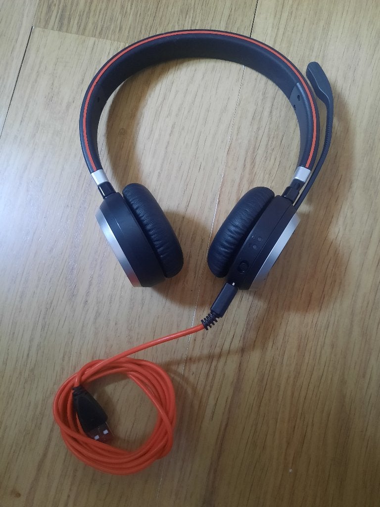 Jabra Evolve 20, Enlèvement ou Envoi, Comme neuf, Microphone repliable, Filaire