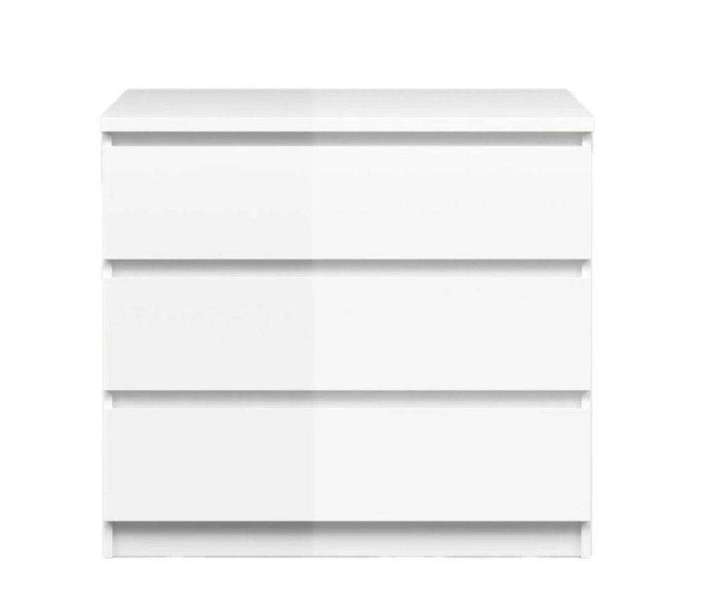 Commode 3 tiroirs BEST LAK blanc laqué neuve, 25 à 50 cm, Moins de 100 cm, Enlèvement, 50 à 100 cm
