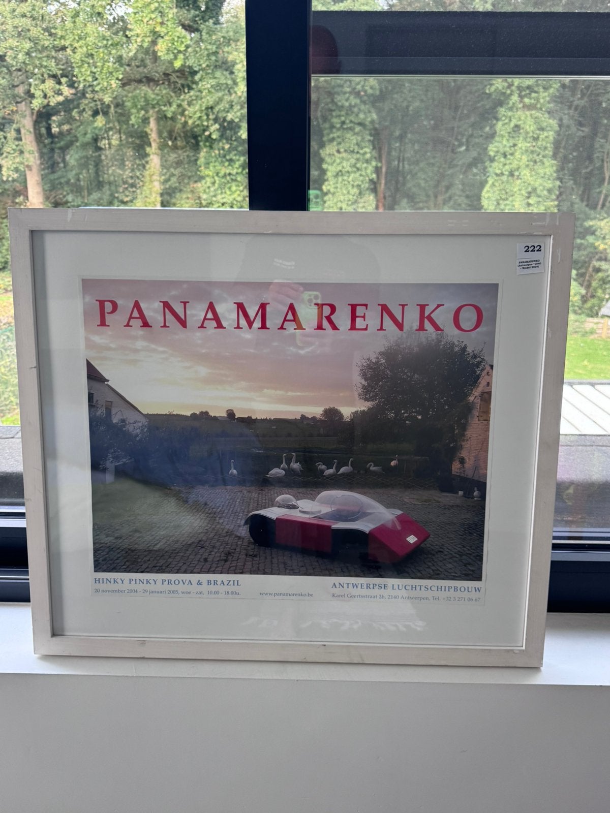 Panamarenko reclame poster., Antiquités & Art, Autres sujets, Enlèvement, Autres styles, Impression