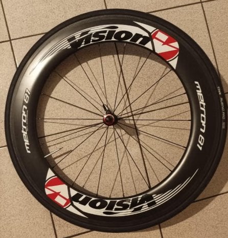 Voorwiel Vision Metron 80mm met keramische lagers, Wiel, Racefiets, Ophalen of Verzenden, Zo goed als nieuw