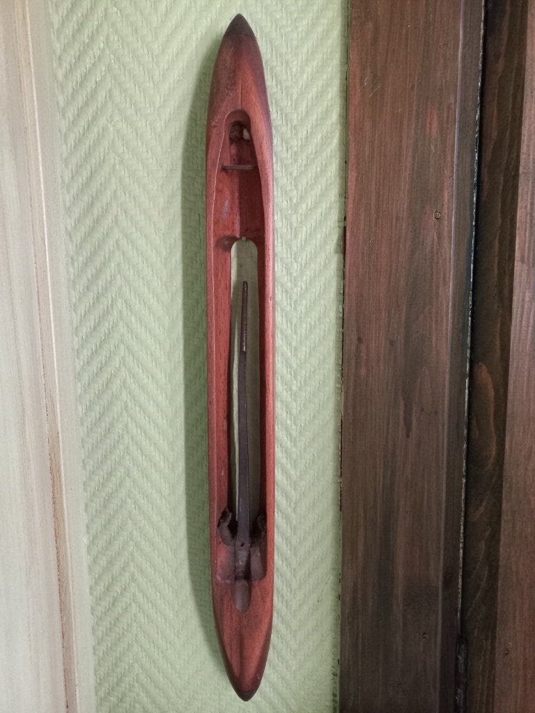 Antieke houten schietspoel, Antiquités & Art, Enlèvement