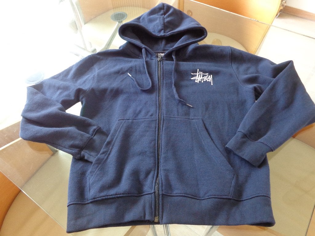 Stüssy - Hoodie - Home-Teen - M - Nikkel, Kleding | Heren, Stussy, Ophalen of Verzenden, Zo goed als nieuw, Maat 48/50 (M)