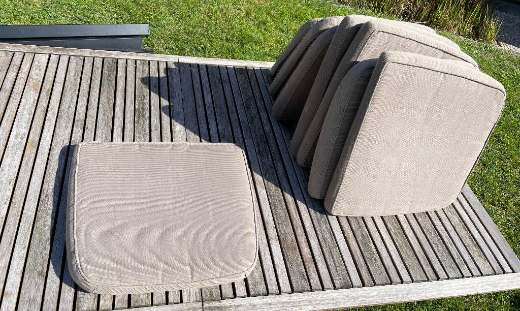 8 kussens voor tuinstoelen, Tuin en Terras, Ophalen, Gebruikt