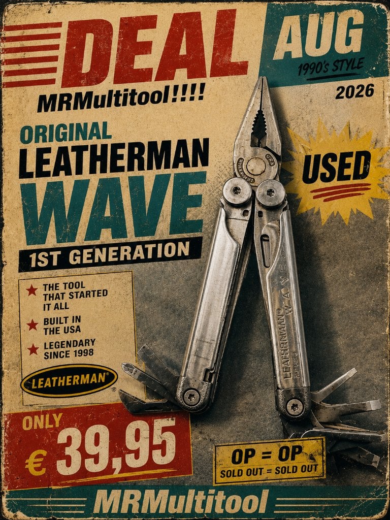 Outil d'occasion Leatherman Wave de 1re gén original DEAL, Enlèvement ou Envoi, Utilisé