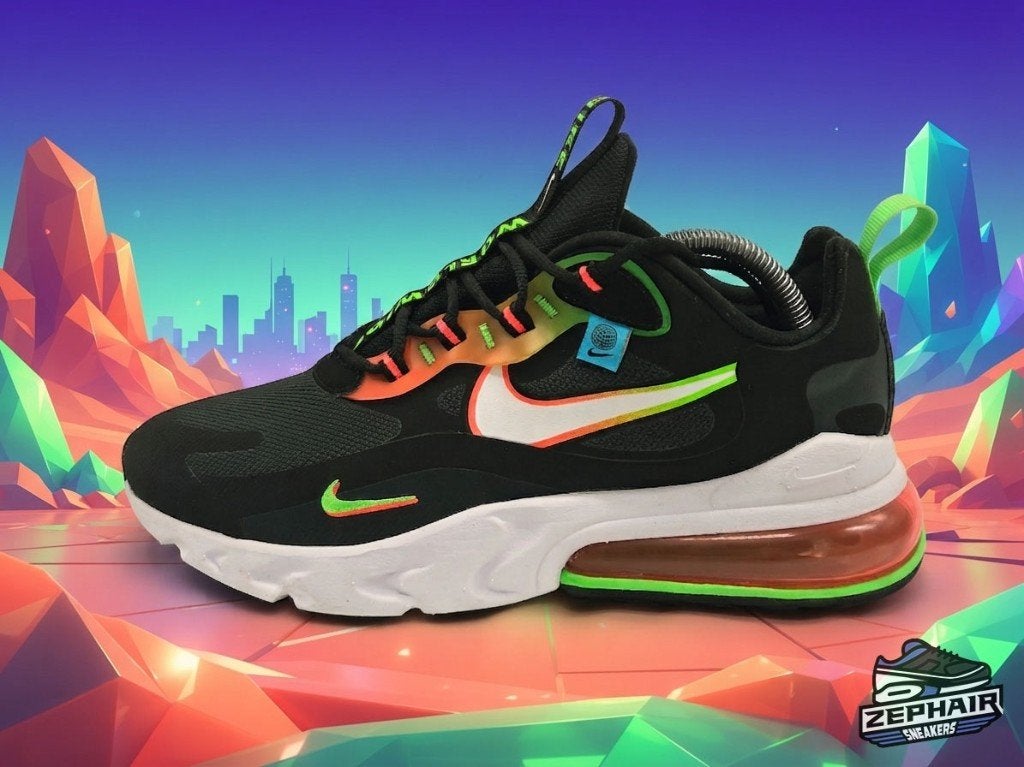 Nike Air Max 270 React 'WorldWide' EU42 2020, Enlèvement ou Envoi, Nike, Porté, Baskets