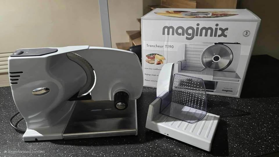 Snijmachine Magimix T190 119€, Ophalen, Zo goed als nieuw, Metaal, Snijmachine