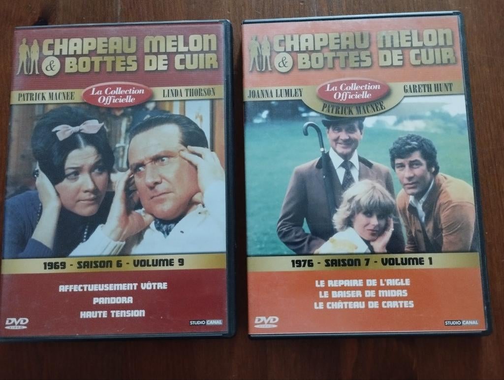 Lot 2 DVD Chapeau melon et bottes de cuir, Ophalen of Verzenden
