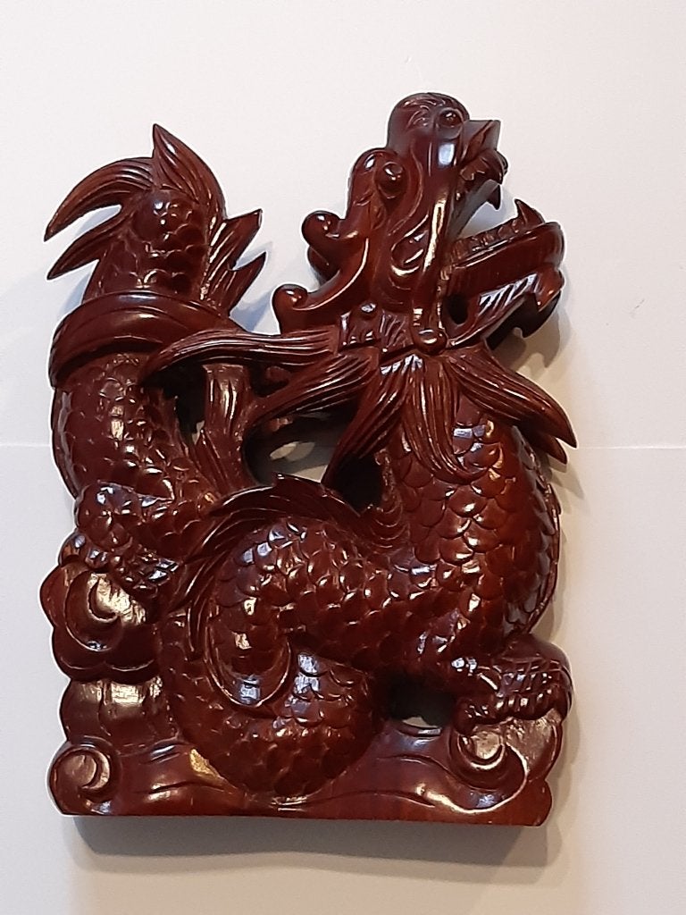 Statue de dragon Feng Shui, Bois, Asie, Autres sujets, Enlèvement