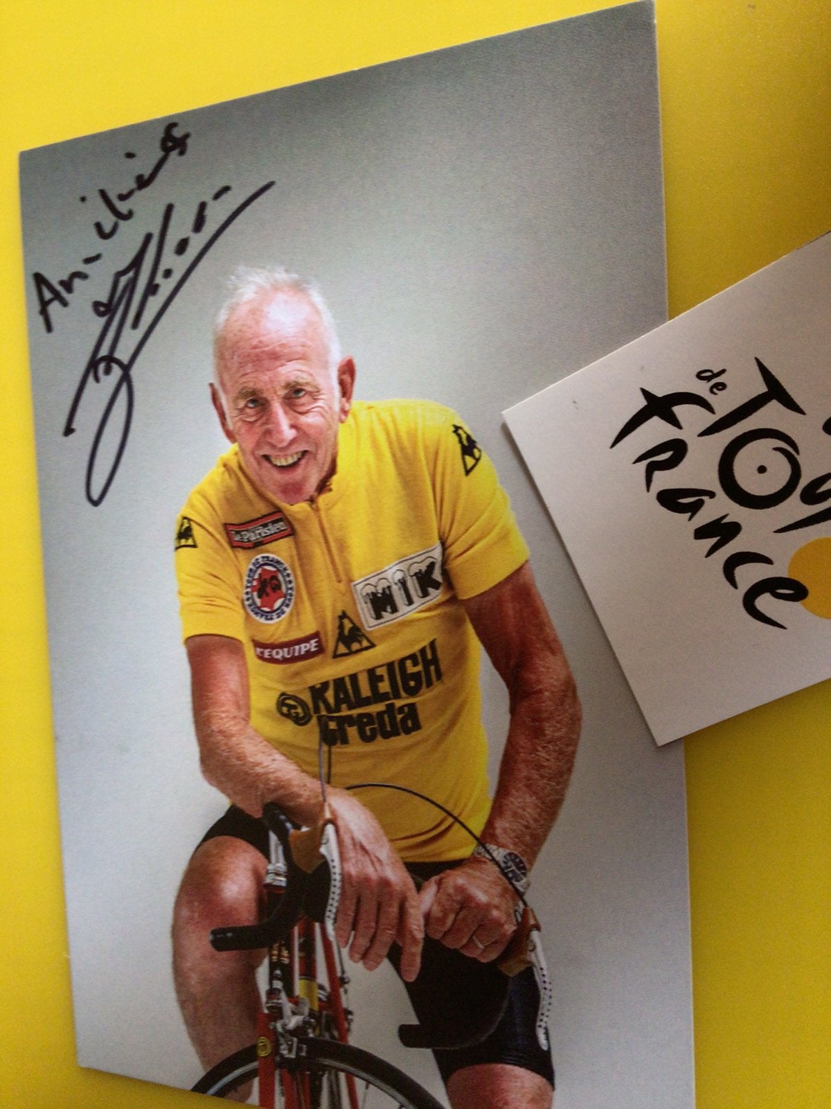 Wielerkaart tour de france joop zoetemelk signe, Sports & Fitness, Cyclisme, Envoi, Comme neuf