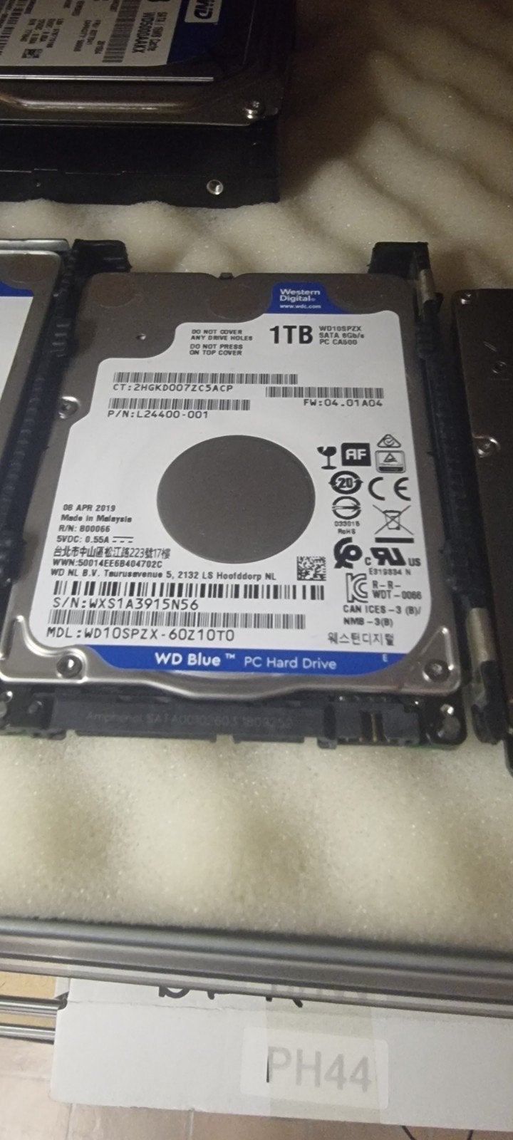 1TB HDD 2,5 inch WD blue, Computers en Software, Ophalen, Intern, Zo goed als nieuw, WD (Western Digital)