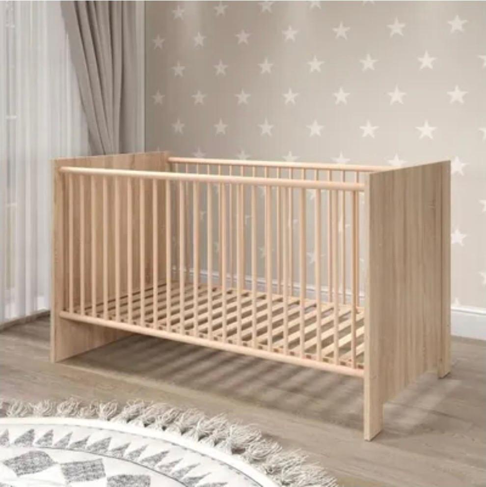 Babybedje voor kinderen 140 x 70 cm eikenhout