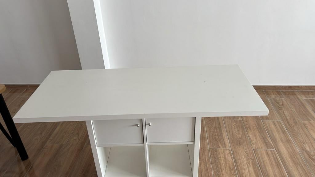 kallax meubeljte met tafel en wieltjes, Enlèvement