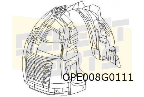 Opel Insignia A (G09) Insignia modderkuip Links Origineel! 2, Neuf, -, Opel, -