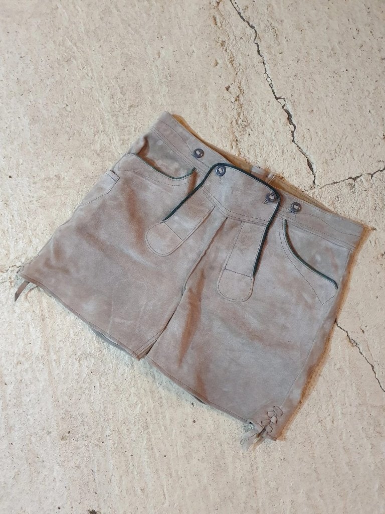 Lederhosen Beige, kort model, Kleding | Heren, Ophalen of Verzenden, Zo goed als nieuw, Overige maten, DJT