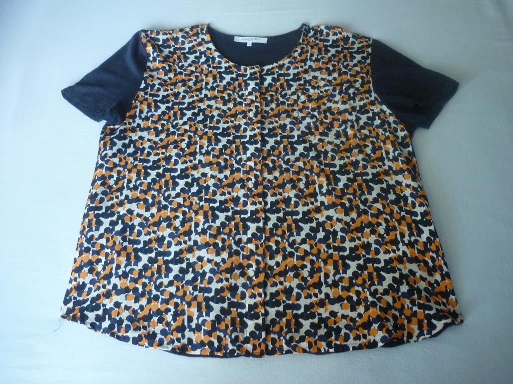 Linnen-Zijden Zomerbloes Gerard Darel, Gerard Darel, Blauw, Maat 42/44 (L), Ophalen of Verzenden