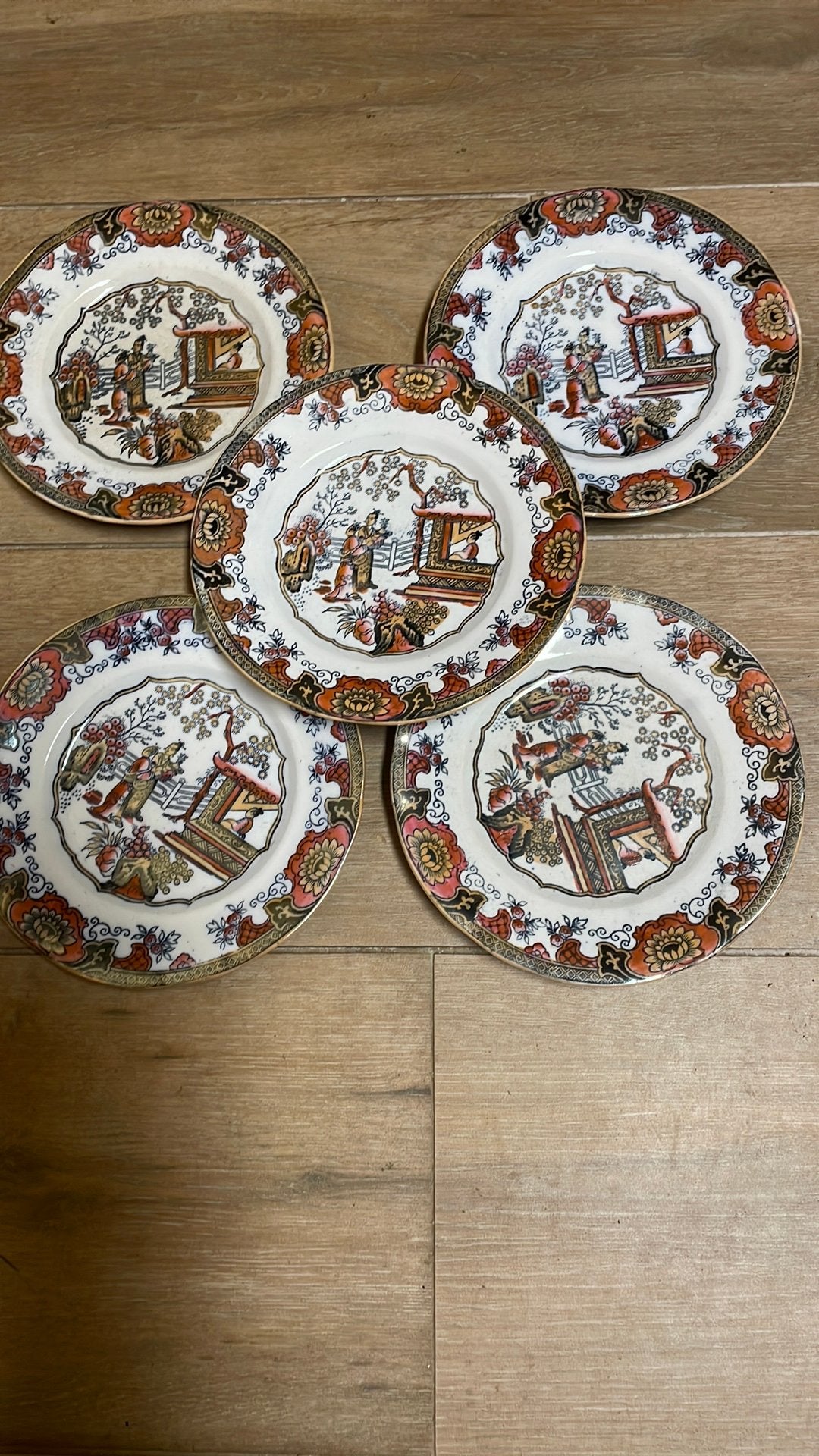 5 oude boch bordjes, Ophalen of Verzenden