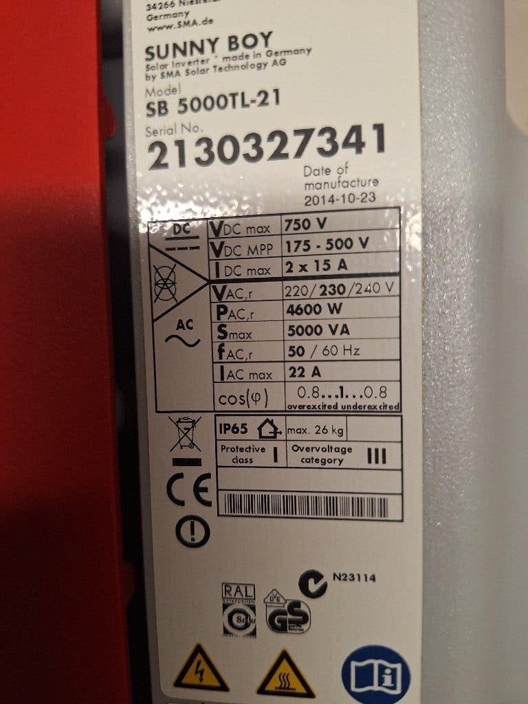 Omvormer 5000 watt, Bricolage & Construction, Panneaux solaires & Accessoires, Enlèvement, Utilisé, Système complet, 200 watts-crêtes ou plus