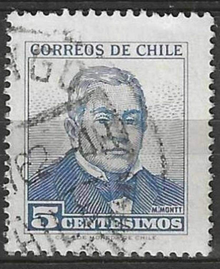 Chili 1960 - Yvert 282 - Pedro Elias Pablo Montt Montt (ST), Envoi, Affranchi