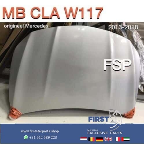 W117 CLA 45 AMG motorkap Mercedes 2018 zilvergrijs origineel, Auto-onderdelen, Gebruikt, -, Ophalen of Verzenden, -