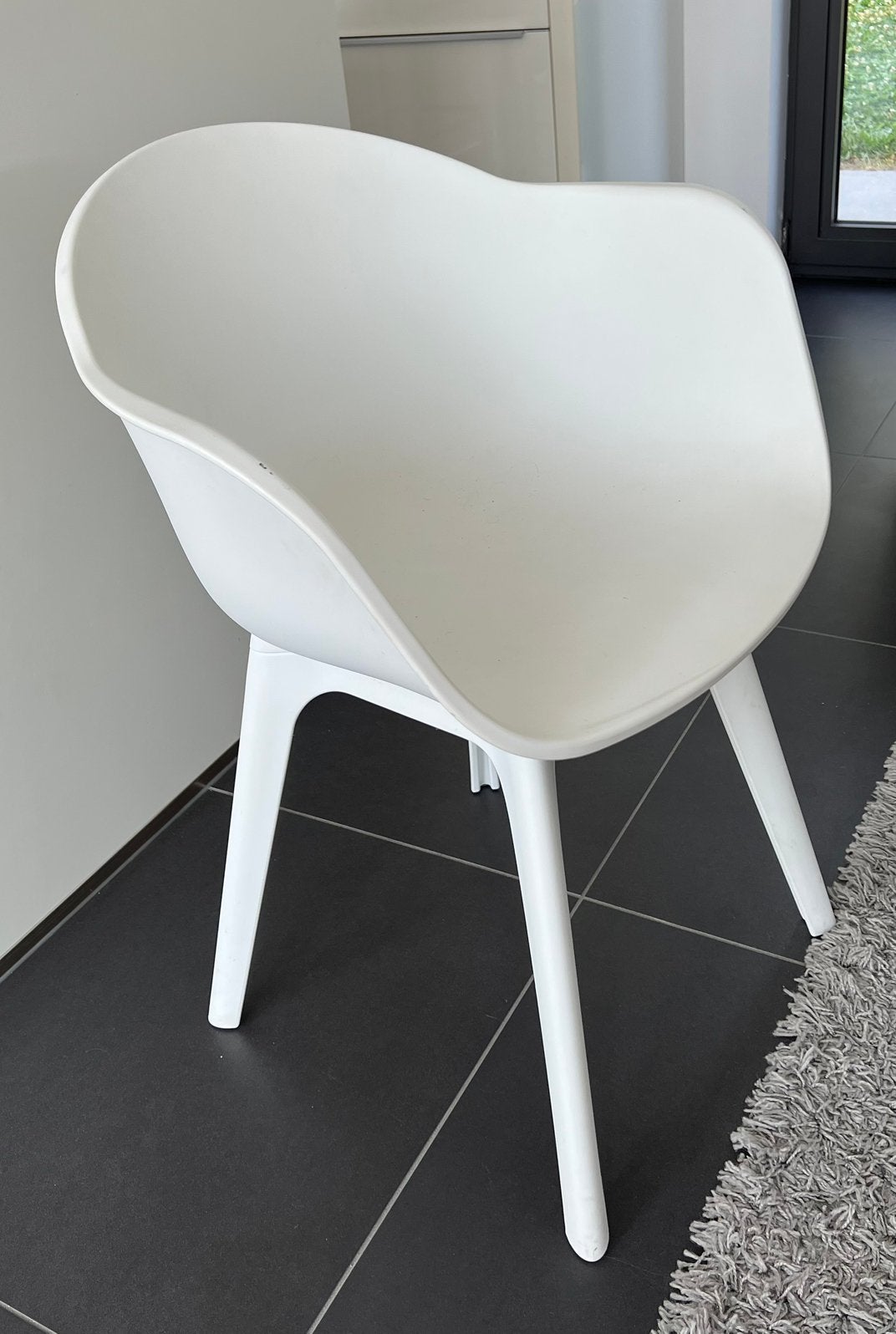 8 chaises en plastique blanc, Maison & Meubles, Chaises, Synthétique, Enlèvement, Blanc, Moderne
