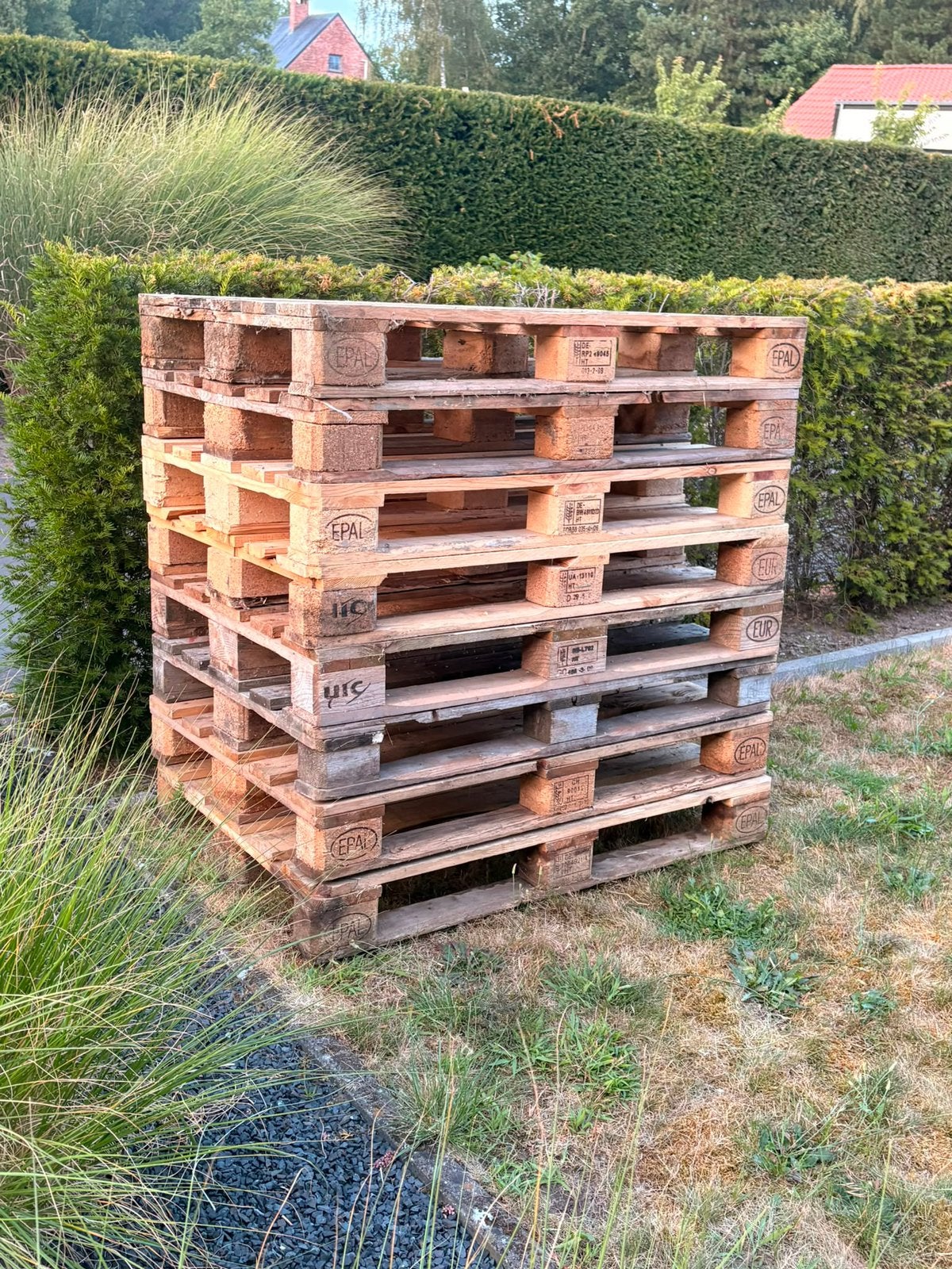 8 palettes euro en bon état, Bricolage & Construction, Enlèvement, Comme neuf