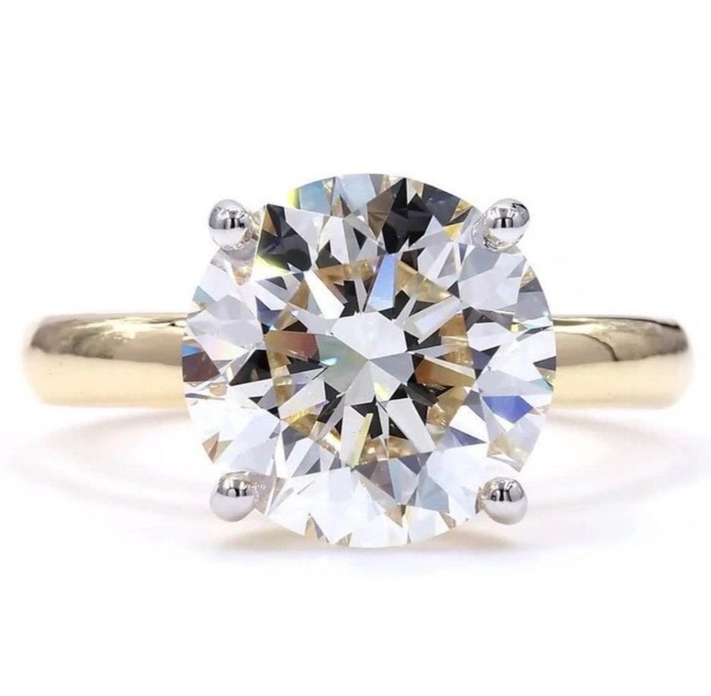 4.01 Karaat Diamanten Ring – F/VVS2 – IGI – 14K Goud – Nieuw, Ophalen, Nieuw, 17 tot 18, Met edelsteen