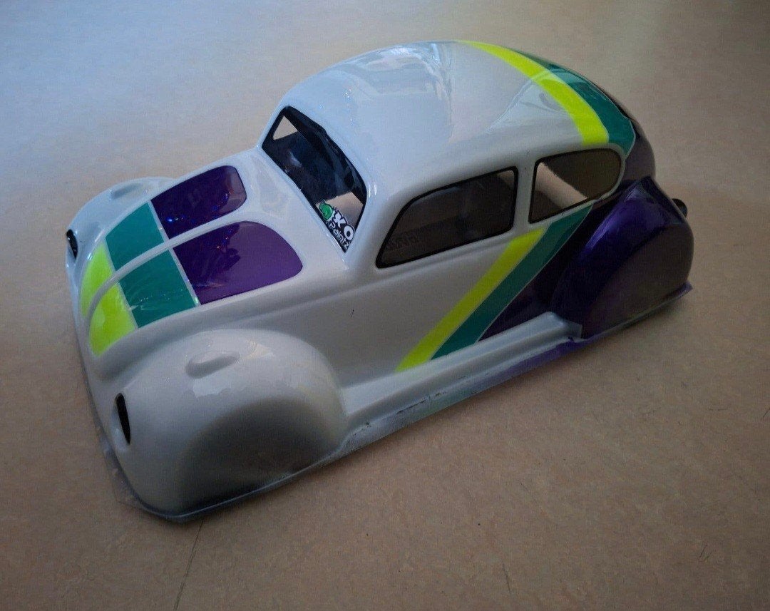 splinternieuwe airbrush painted VW KEVER 1/10 BODY, Hobby en Vrije tijd, Elektro, Nieuw, Ophalen of Verzenden, Schaal 1:10