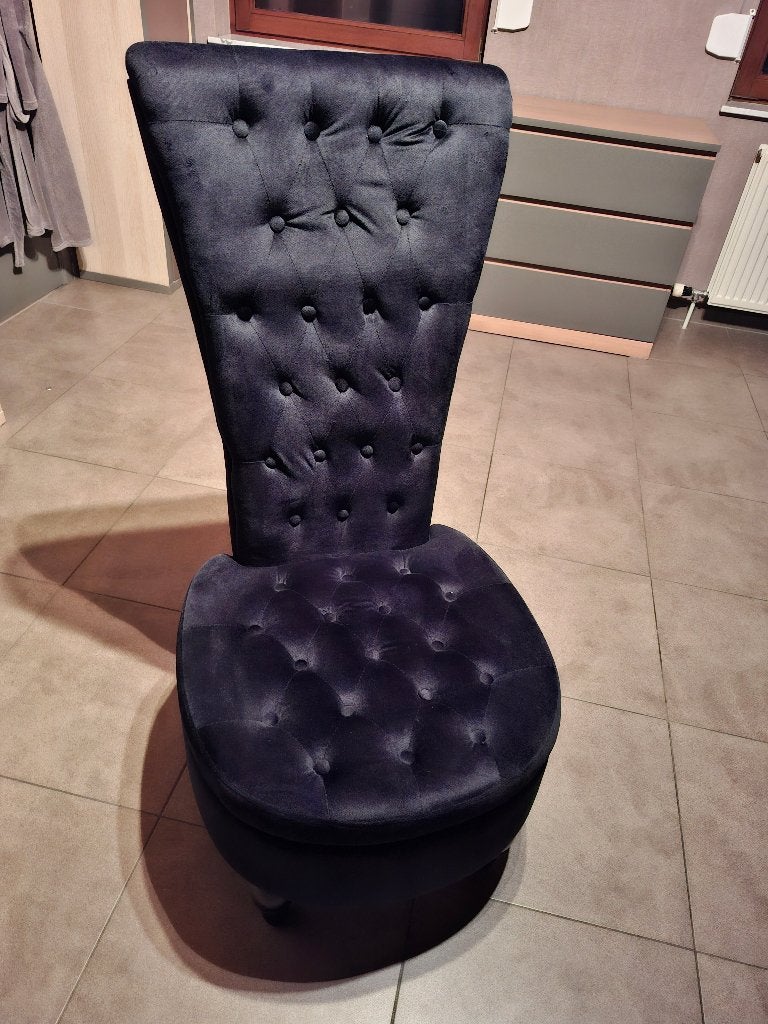 Gothic stoel/zetel, Huis en Inrichting, Ophalen, Zwart, Zo goed als nieuw, Eén