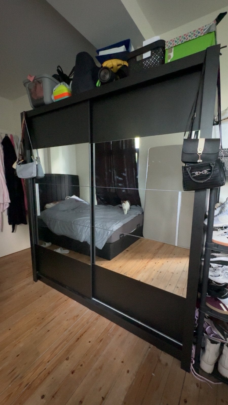 Dressing noir, Maison & Meubles, Chambre à coucher | Lits superposés & Lits mezzanines, Comme neuf, Enlèvement