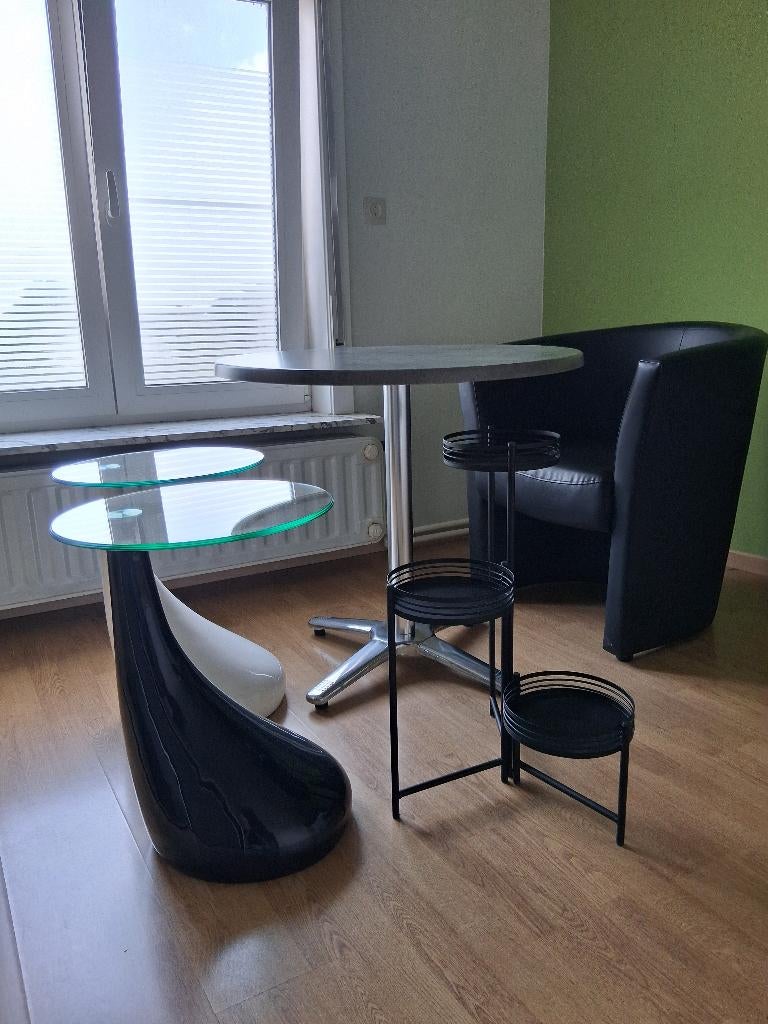 Zetel, tafel, bijzettafeltjes & etagères, Huis en Inrichting, Ophalen, Overige materialen, Zo goed als nieuw, Modern