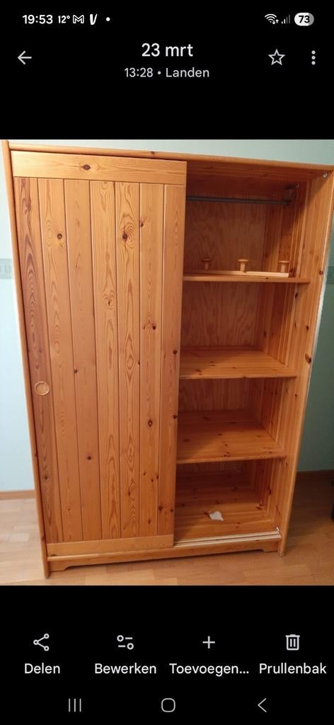 Armoire vintage, Avec tablette(s), Scandinavisch, 100 à 150 cm, Utilisé
