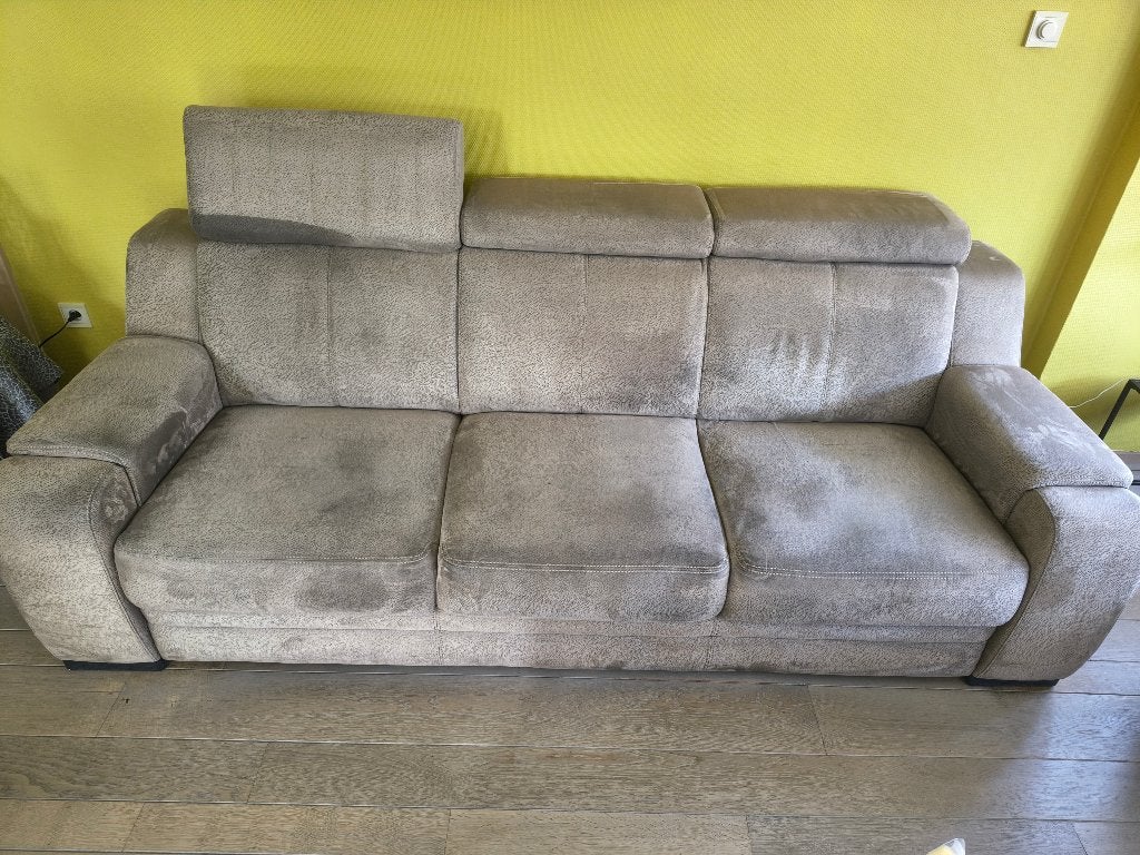 Zetel, Huis en Inrichting, Ophalen, Gebruikt, 75 tot 100 cm, Rechte bank