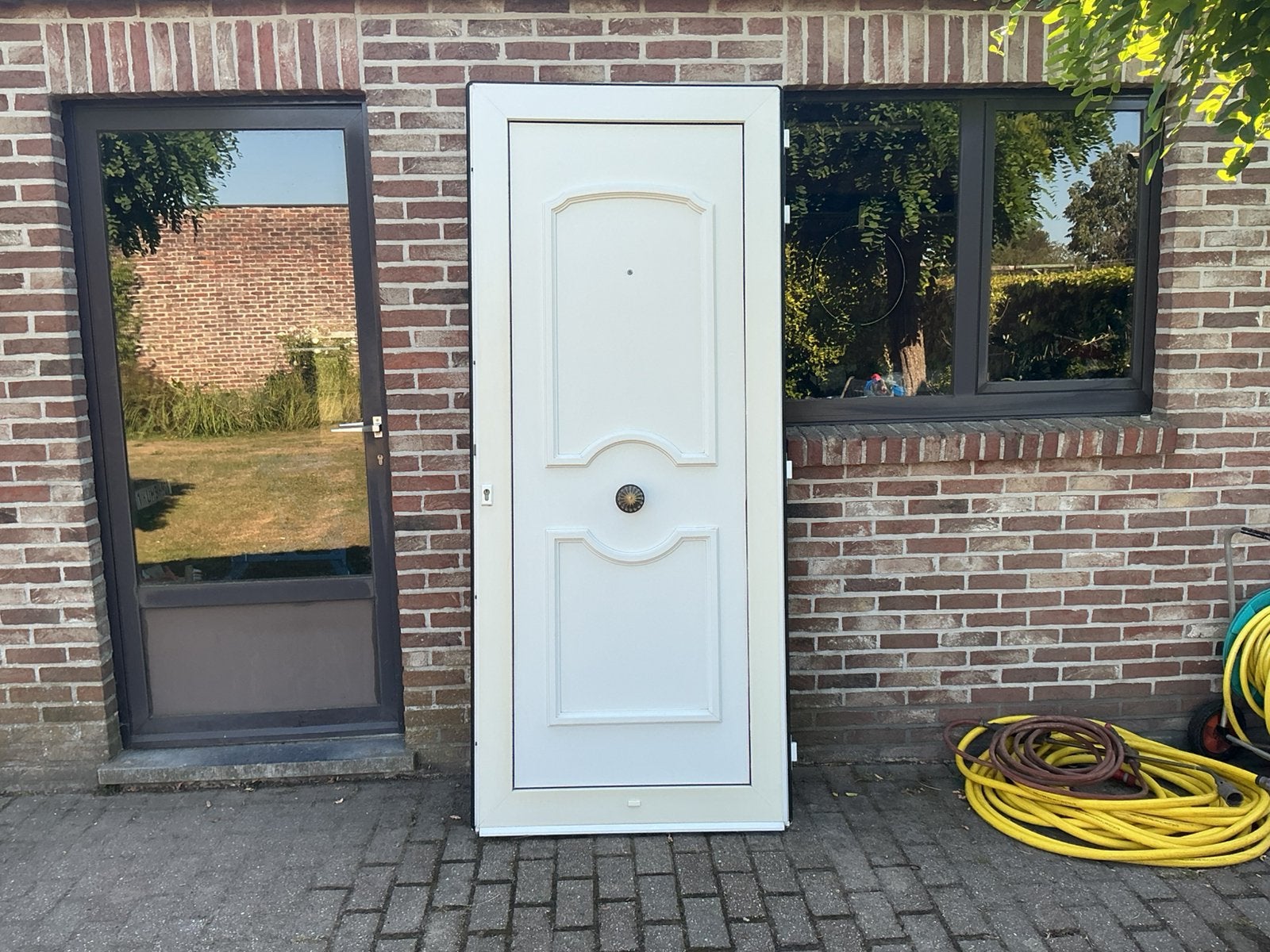 Pvc voordeur, Doe-het-zelf en Bouw, Ophalen, Gebruikt, Kunststof, Deurkozijn