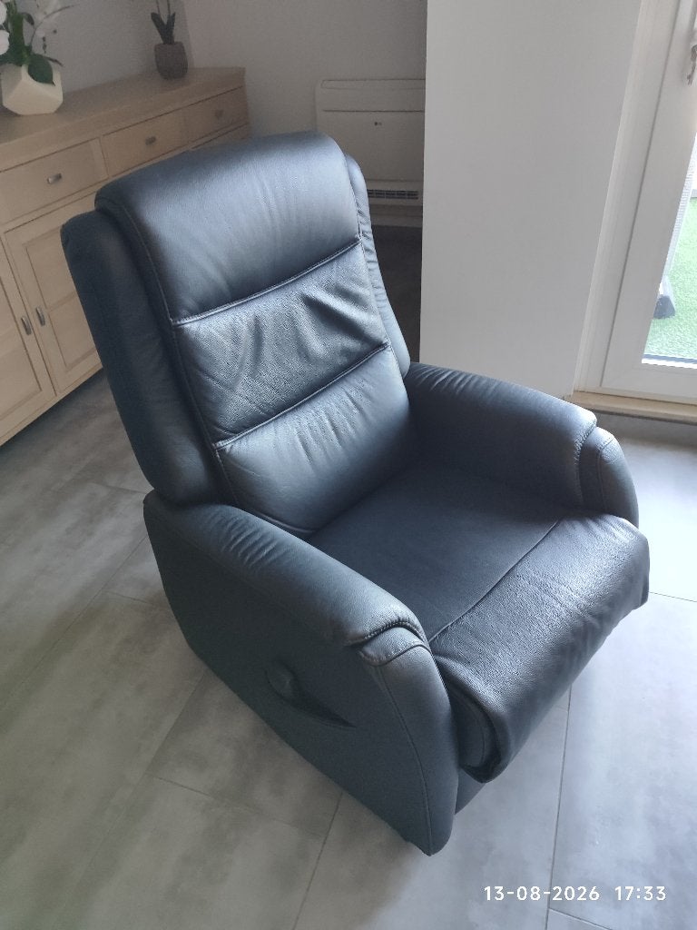 Electriche Relax zetels, Ophalen, Zo goed als nieuw, Eenpersoons, Leer