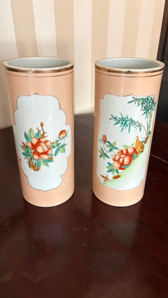 Duo chinese vazen / potten, Antiek en Kunst, Antiek | Porselein, Ophalen