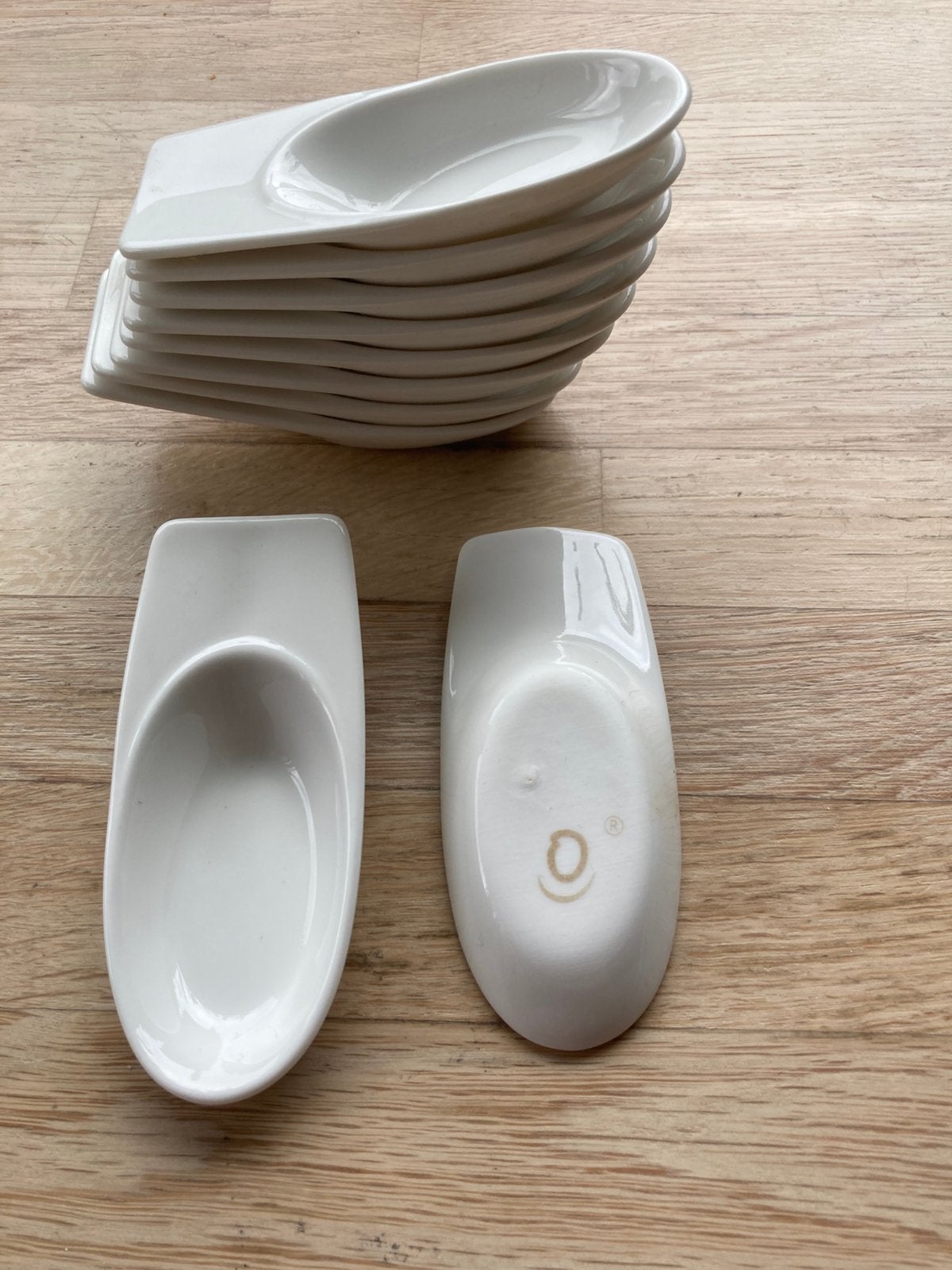 Hapjeslepel Yong 10 stuks, Ophalen of Verzenden, Zo goed als nieuw, Porselein