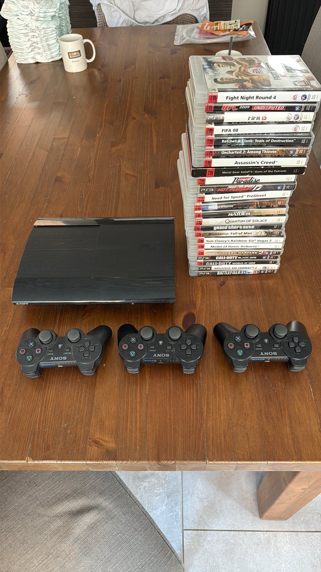 Playstation 3 met controllers en spelletjes, Ophalen, Zo goed als nieuw