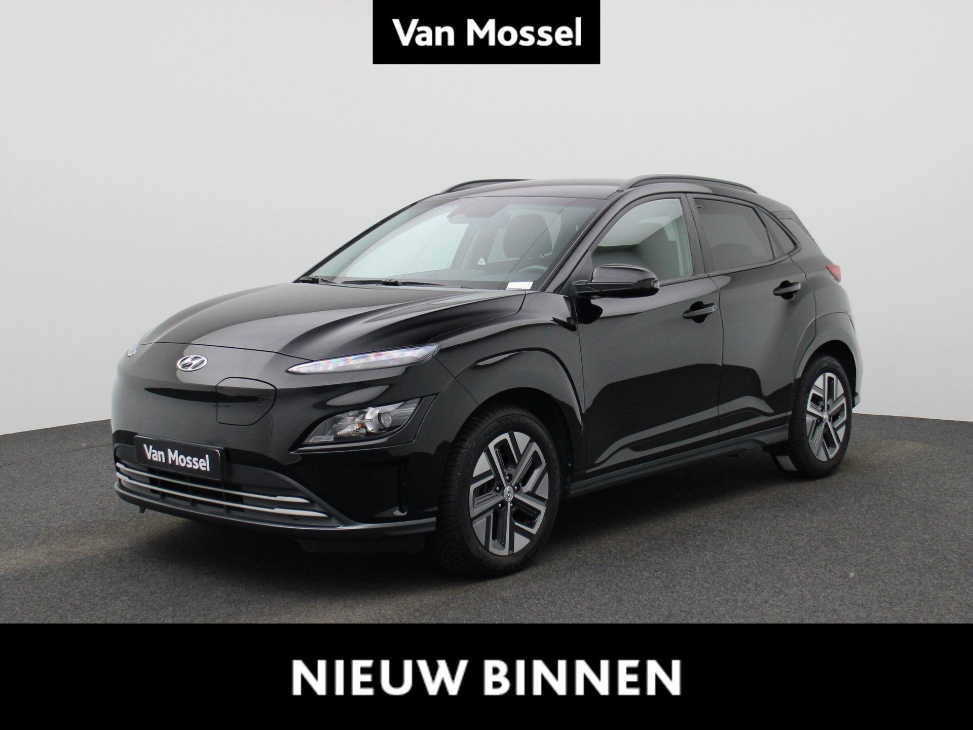 Hyundai Kona Electric Techno 39,2kWh Camera | PDC A | Blueto, Auto's, Stof, 1535 kg, 136 pk, Zwart
